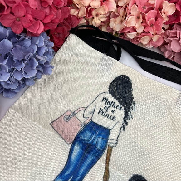 Eco-Friendly Mother Son Queen and Prince Folding Tote Bag - Picture 8 of 14